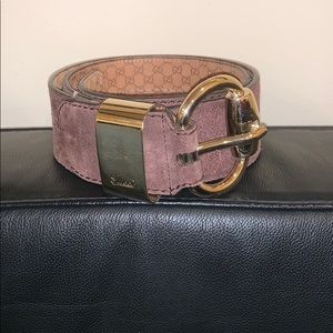 Gucci suede belt.